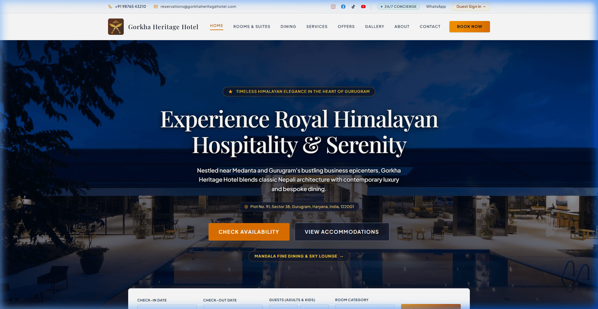Gorkha Heritage — Hotel & Restaurant Booking System